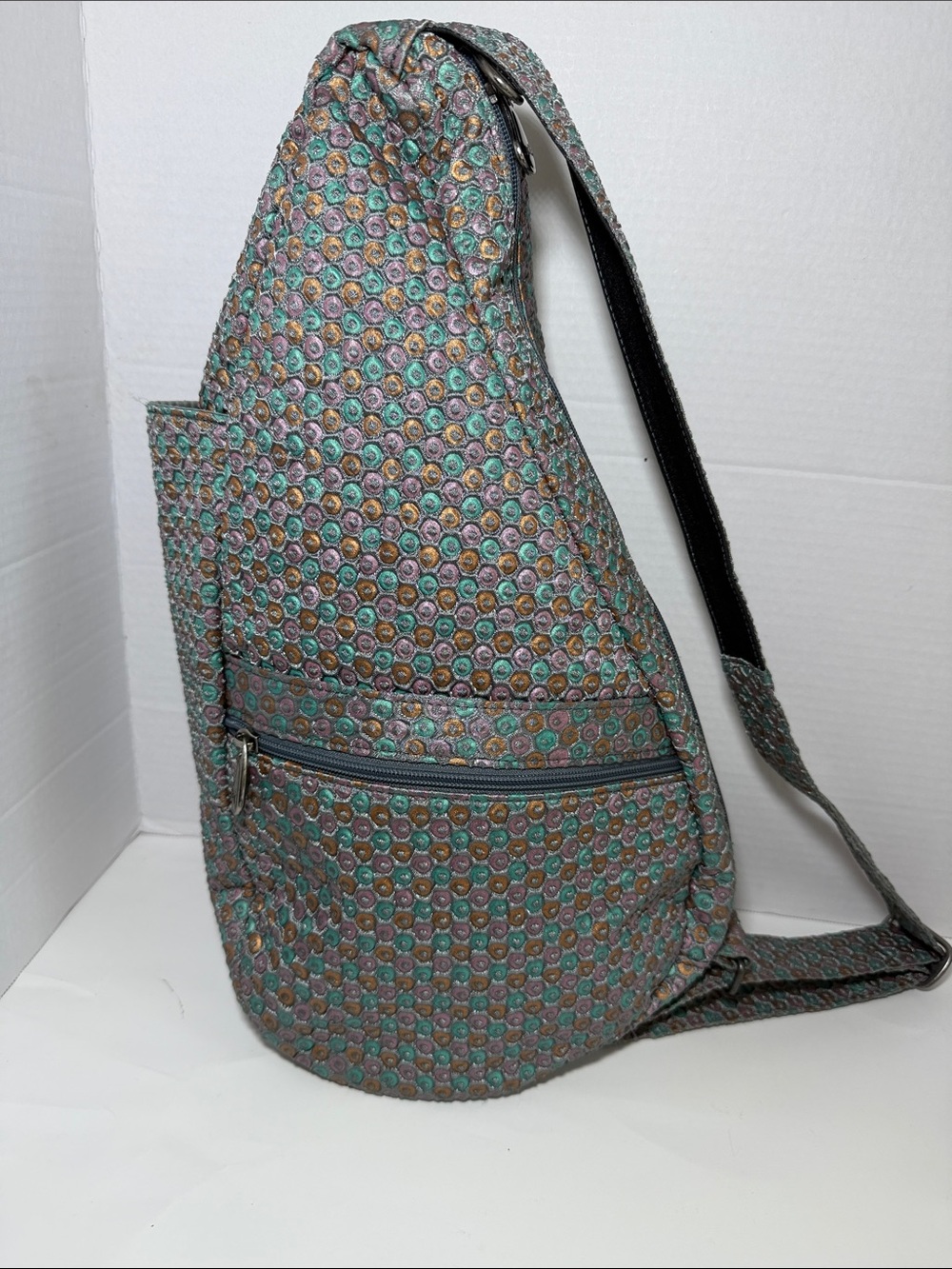 Ameribag Gray Interior Crossbody Pocket with Black Trim